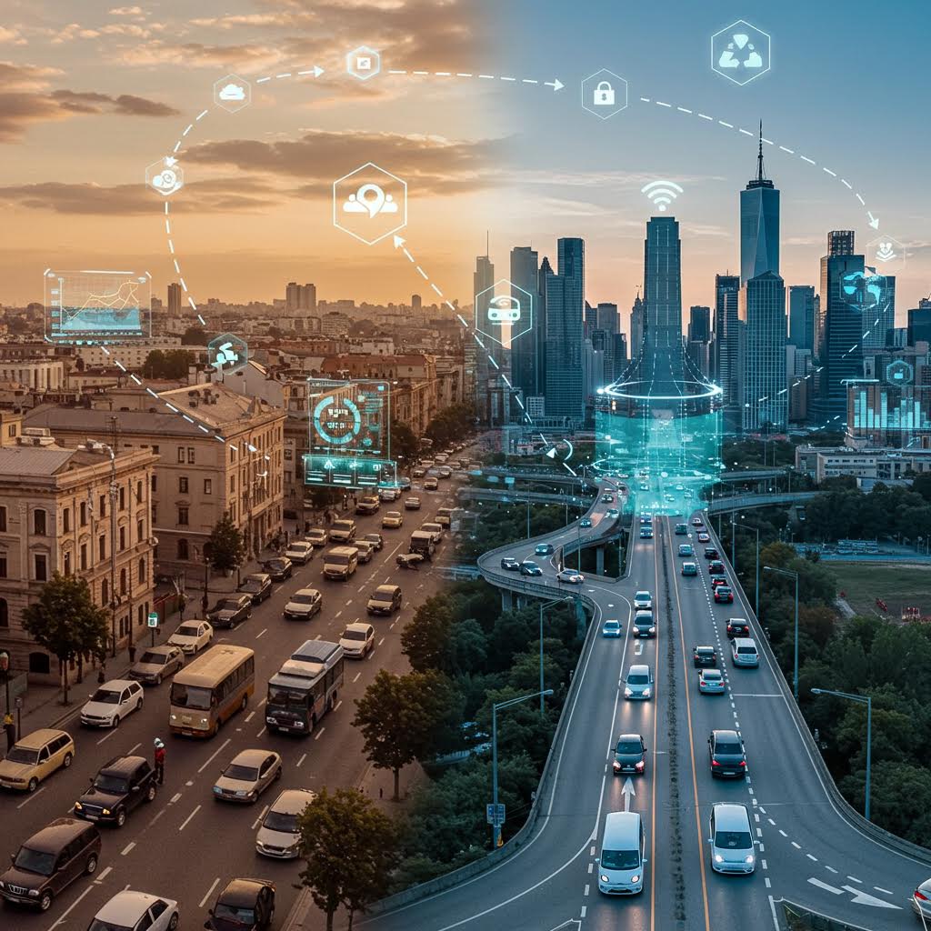 항만 설비와 유조선 위로 데이터 클라우드와 지표가 겹쳐진 장면으로 루믹스와 연결된 품질 관리 체계를 드러낸 이미지