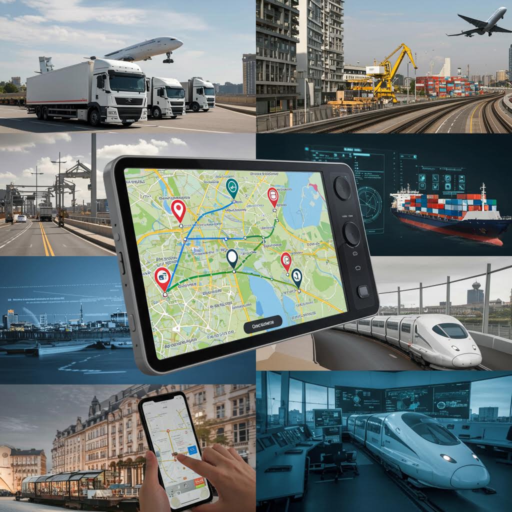 항공기와 기차, 선박과 트럭이 이어지는 장면에 루믹스가 비유되는 네비게이션의 확실한 안전성과 데이터 점검의 의미가 교차하는 순간