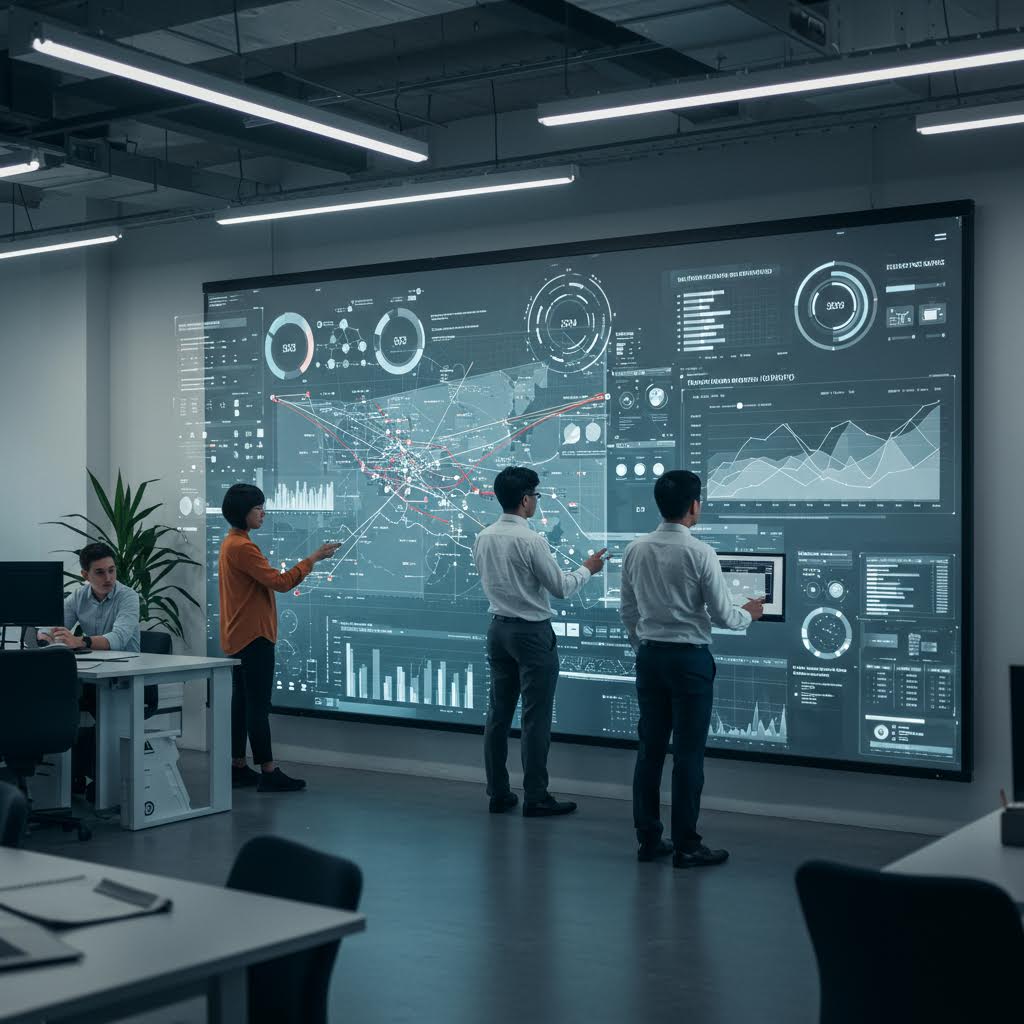 실시간 데이터가 시각화된 공간 속에서 루믹스의 구축 원리가 살아 숨쉬는 기술 협업의 인상