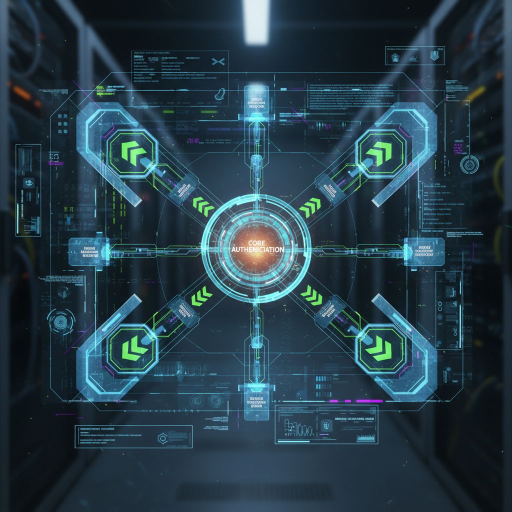 로그 검증 시스템 – 노트북 화면에서 데이터 검증과 규정 준수 정보를 확인하는 보안 전문가의 작업 환경